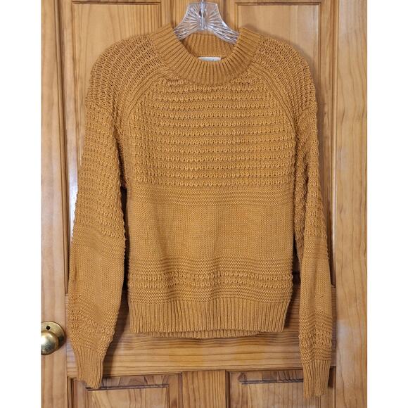 Universal Thread Sweater Women's XS Yellow Ochre Minimalist Neutral Classic - Picture 1 of 6
